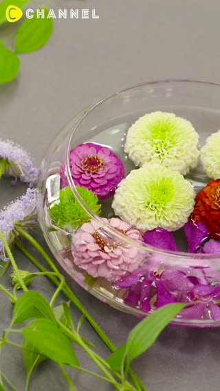 Floating Flowers in Water