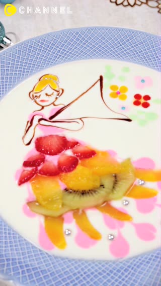 ヨーグルトアート「夢見る少女」