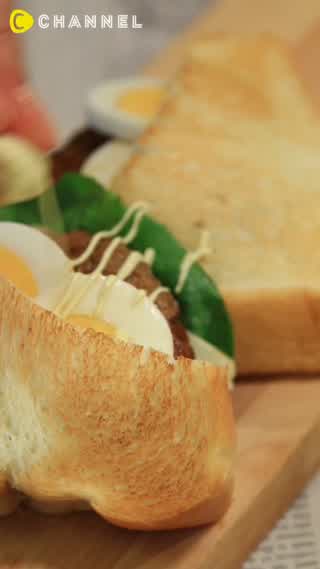 一緒に出かける春が待ち遠しい！ ハンバーグボリュームサンド＆シャカシャカポテト！