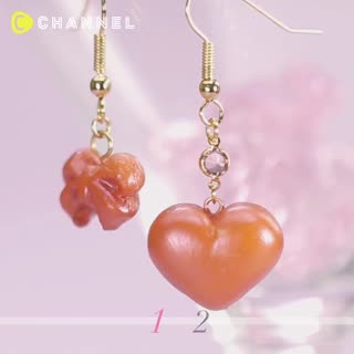 Heart Earrings Using Clay♡