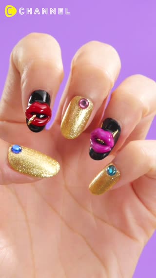 Irresistible Nails ♡ 3D Lip Nail Designs