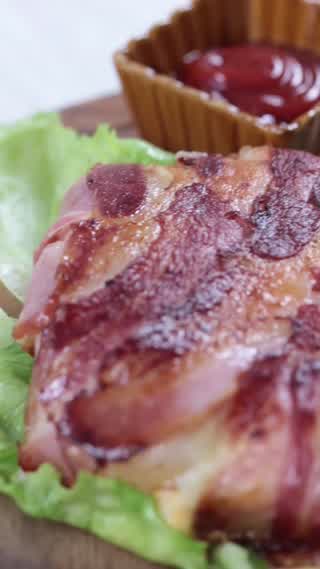 マッシュポテト&チーズdeベーコン巻き