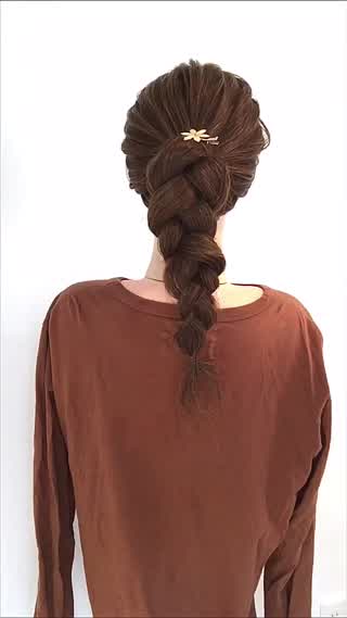 海外セレブ風‼️裏編み×一本縛りがお洒落な簡単大人ヘアアレンジです‼️