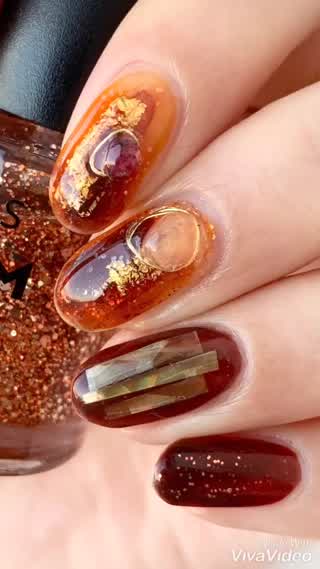 じゅわっとオランジュショコラネイル