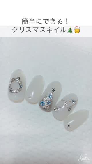 簡単でかわいい！クリスマスネイル！