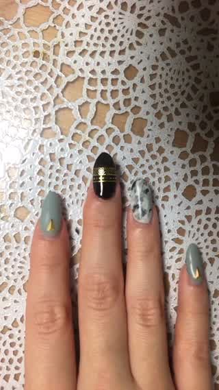 【シールで簡単！】エスニックネイル