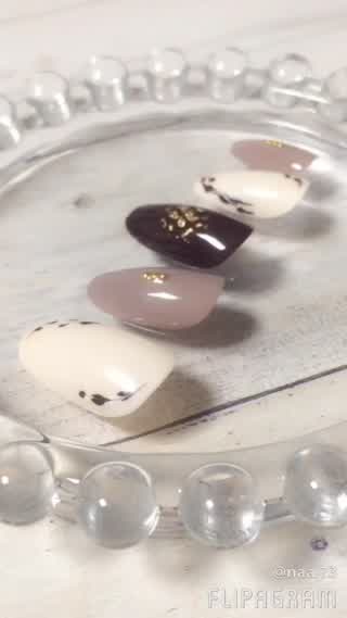 【バレンタインにぴったり！】チョコレートカラーのカフェ風ネイル