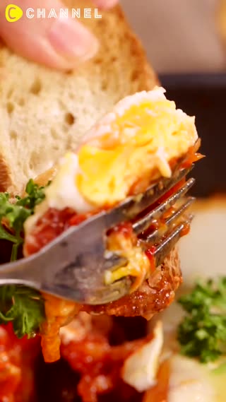 番茄半熟蛋燉菜★自己也能做的高級料早餐