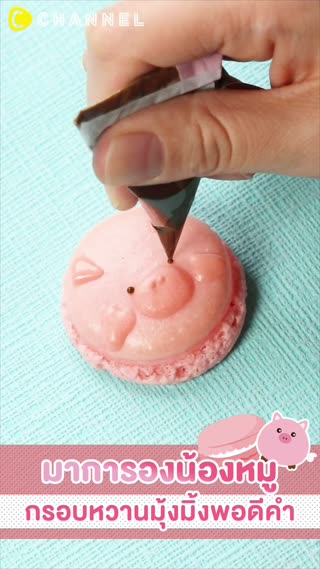 มาการองน้องหมู กรอบหวานมุ้งมิ้งพอดีคำ   