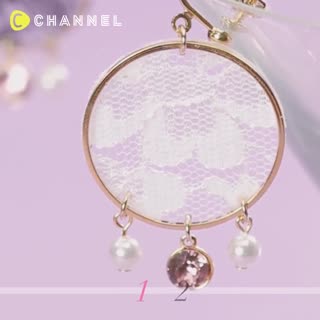 Lace Earrings with Resin♡