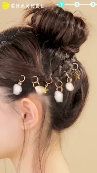 Cute hair arrangement with hair ring