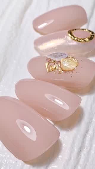 マニキュアでパウダーネイル❤︎