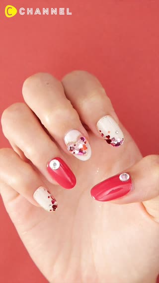 Dreamy, Cute, Plump Heart Dome nail