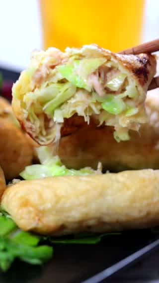 おつまみに最高！キャベツとツナのお揚げ