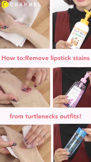 Remove lipstick stains from clothes!