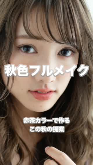 秋色カラーで作るナチュラルフルメイク