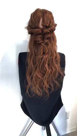 くるりんぱだけ出来ればOK‼️ロングだから可愛い大人向けアレンジ‼️