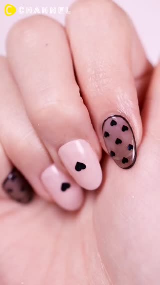 透明感指甲彩繪！超可愛！