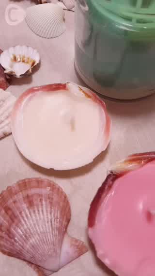 レンジでできる！超簡単アロマシェルキャンドル！