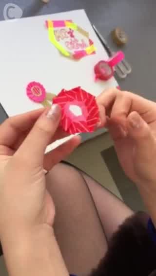 マスキングテープでロゼッタを作る！コーデのポイントに！その2