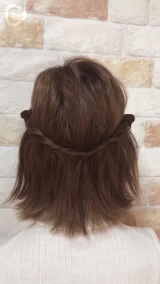 ショートヘアにおすすめ♡ 後ろ姿がかわいいねじりんぱアレンジ