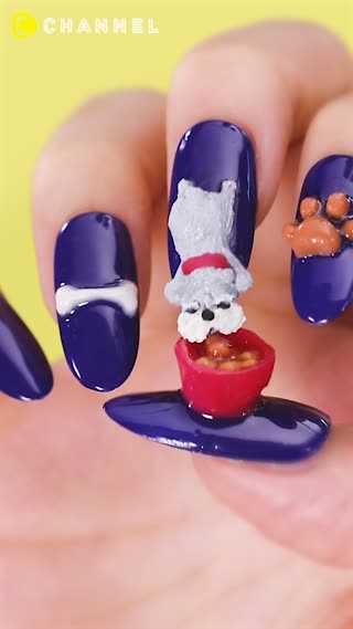 Irresistible💓🐕 3D Schnauzer Nails!