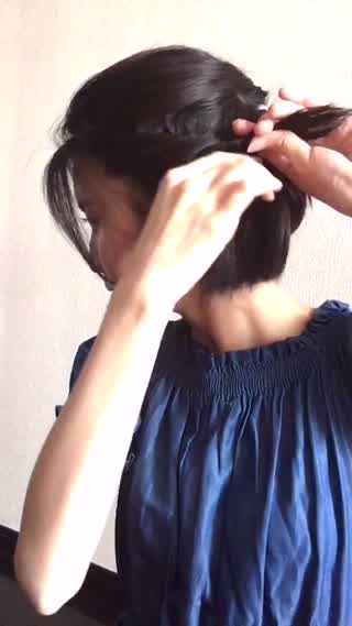 【不器用さんでも大丈夫】ショートヘア必見！夏にぴったり！ハーフアップくるりんぱ！