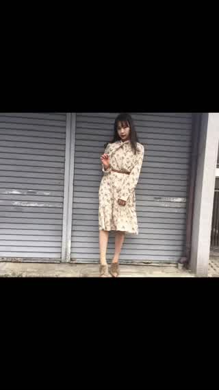 村瀬紗英【花柄ワンピの着まわし】