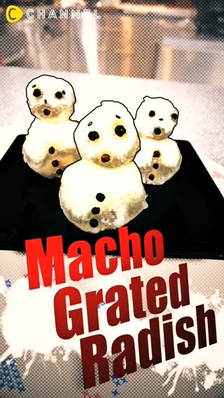 肌肉猛男的廚房教室～用羅蔔泥也能做出可愛雪人★