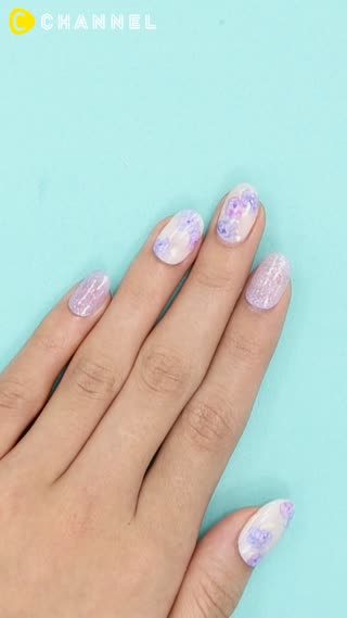 上品で可愛い♡紫陽花ネイル