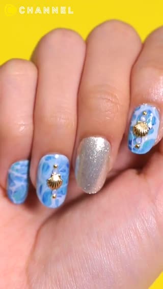 水波紋指彩～用髮型噴霧也能打造美麗指彩