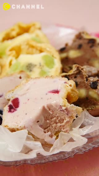 用稻荷豆皮做的!?圓滾滾的水果冰淇淋泡芙