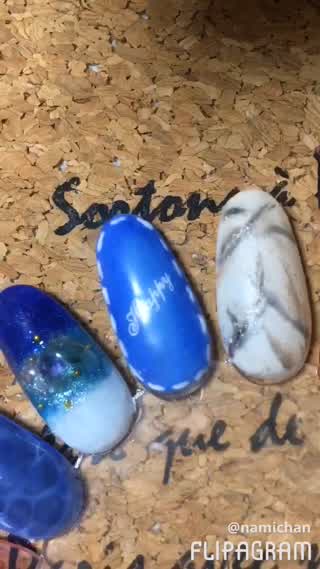 【スポンジとシールで簡単！】デニムネイル