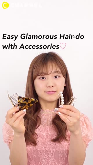 Easy Glamorous Hair-do with Accessories♡