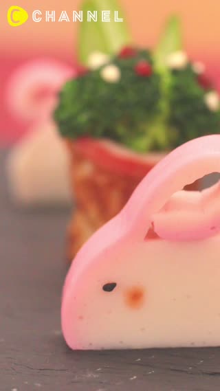 簡單！而且超可愛♡魚板的裝飾切