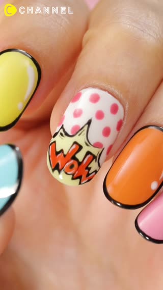 Pop American Comic Style Nails💅