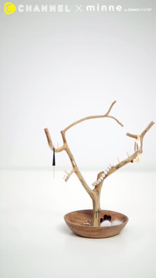 身近な枯れ木がまさかの大変身！「小枝アクセサリースタンド」