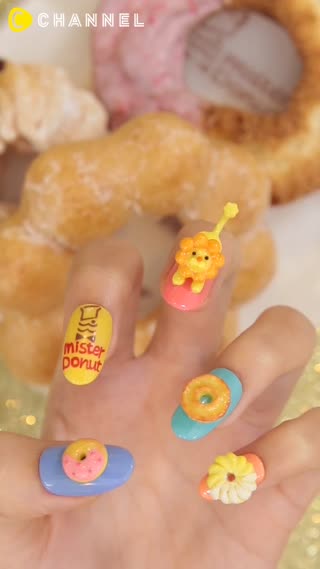 3D NAIL ART DESIGN - DONUT LION