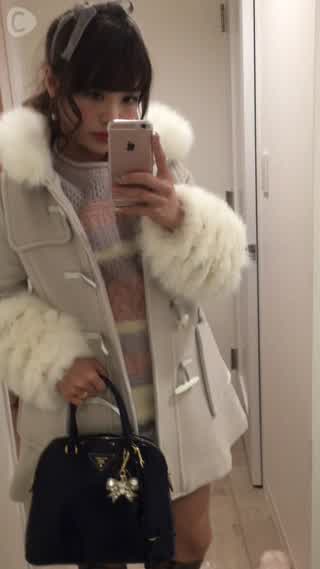 今日の冬コーディネート！ダッフルコート×パステルニット