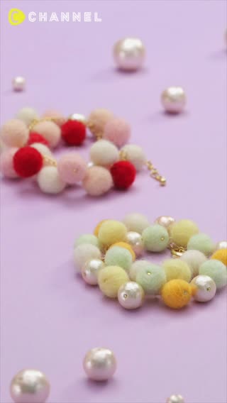 สร้อยข้อมือผ้าใยขนแกะ DIY แฮนด์เมดน่ารัก