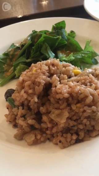 Organic breakfast at AVEDA purecafe