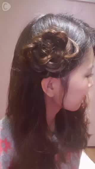 簡単！編み込みラブリーヘアアレンジ♡