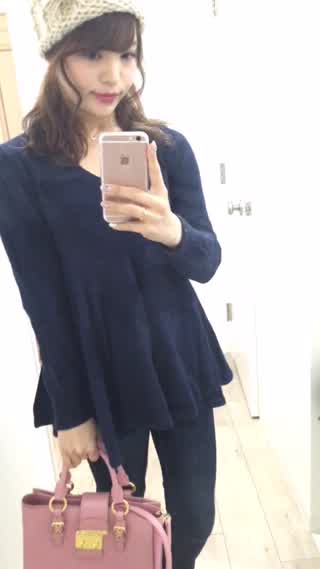 デニムコーデを着まわしその4(*^^*)snidelのＡラインニット！