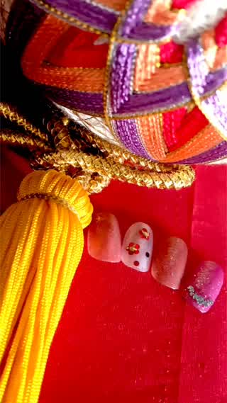 100均アイテムを使って♡和風フラワーネイル