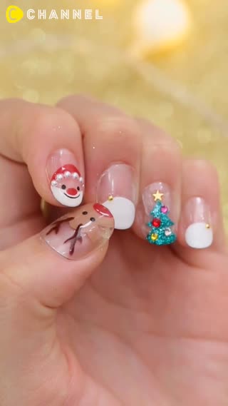 想在聖誕節中提升愉快感♡聖誕老人指彩