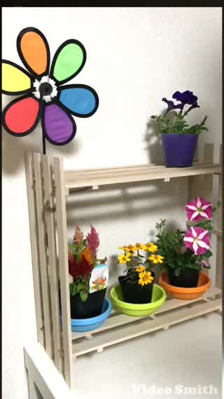 すのこでお花のラックを作ろう！
