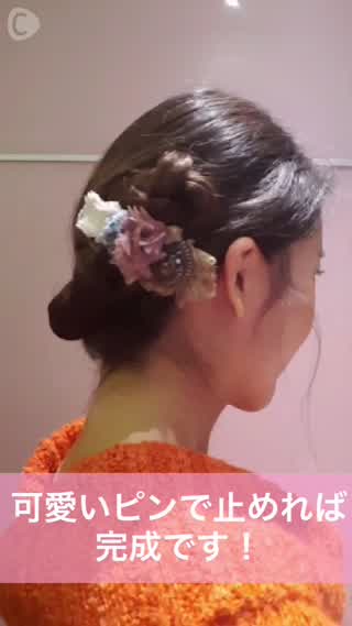 編み込みが苦手な方でも簡単に出来る！3分ヘアアレンジ♡