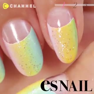 Easy Rainbow French Nail Art