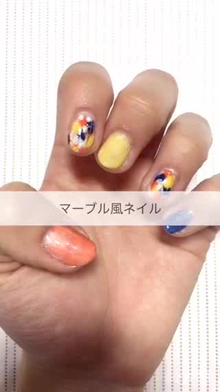 マーブルネイルをセルフで楽しむ！簡単ネイル術