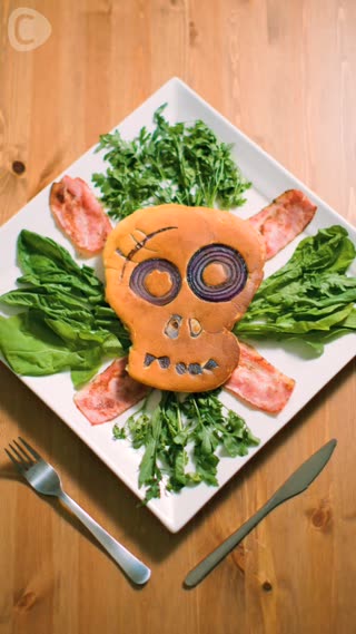 創意滿分的下午茶點心☆骷髏煎餅